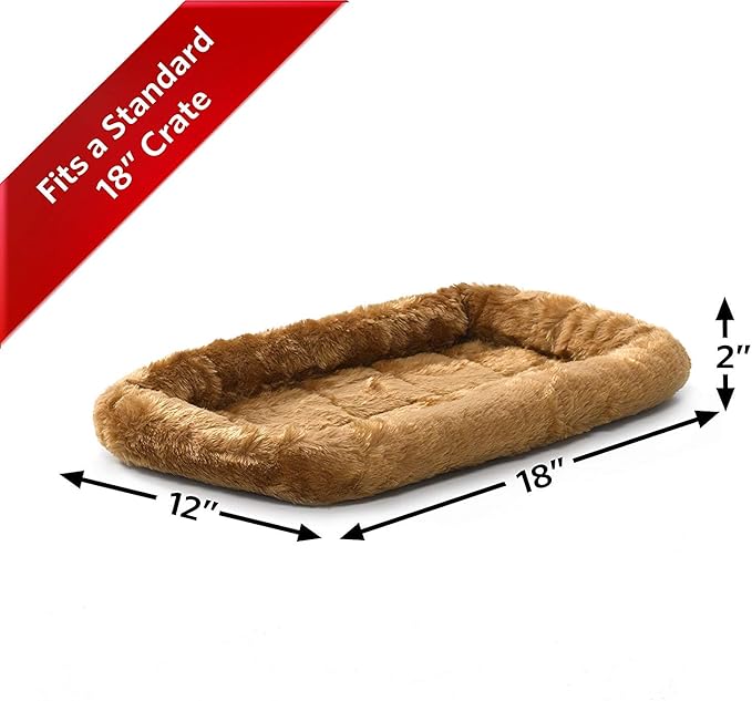Plush Cat Bed Fits 18 - Inch Standard Pet Crate - 18×12×2 Inches, Comfortable and Warm Pet Sleeping Pad